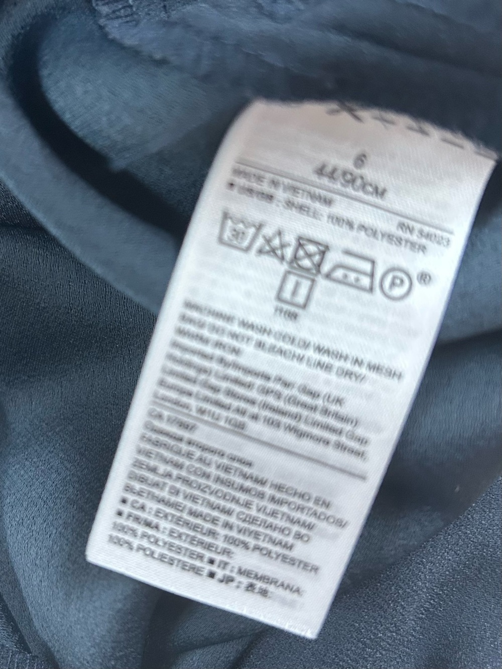Banana Republic Navy Bell Sleeve Shift Dress Keyhole Neck Size 6 - Picture 9 of 11